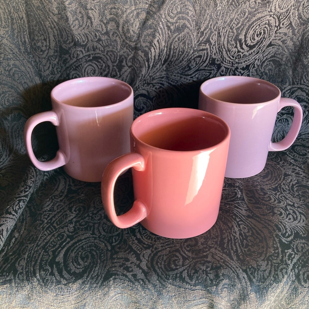Set of Vintage Pastel Mugs